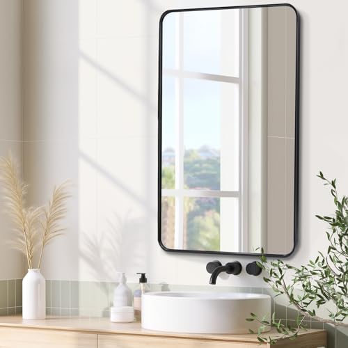COREAET 30x48 Inch Black Wall Mirror 1