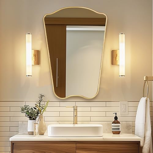 PERFNIQUE Gold Butterfly Wall Mirror 32 x 23