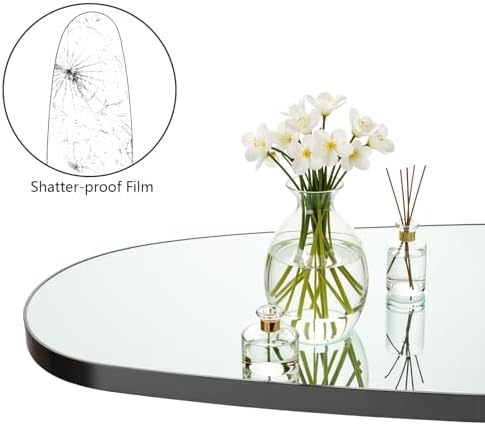 Gumcoly 15x32 Black Irregular Wall Mirror