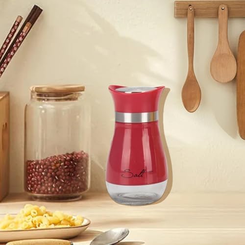 Stainless Steel Salt and Pepper Shaker Set with Glass Bottom