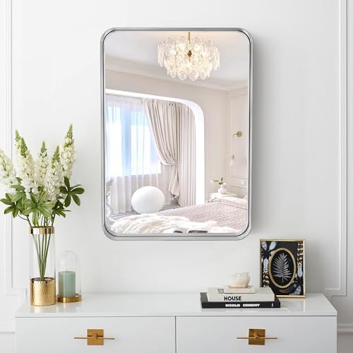 SUEHEE 24x36 Bathroom Mirror Over Sink Wall Mounted