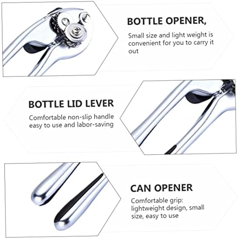Stainless Steel Manual Can Opener for Cans and Bottles