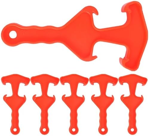 6pcs Gallon Can Opener with Hook and Rubber Handle