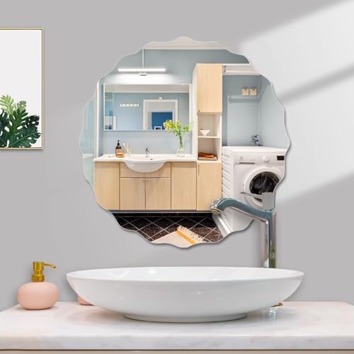 Sunflower Wall Mirror for Bathroom 20cm Clear Decorative