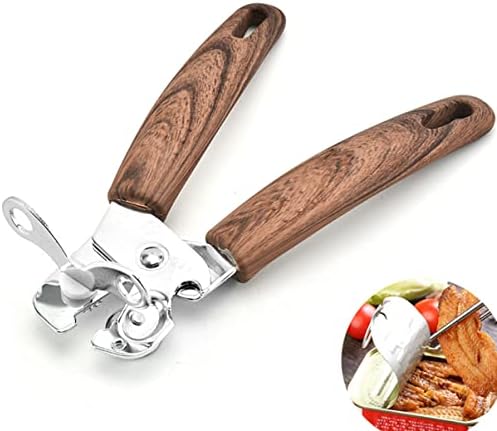 2pcs Stainless Steel Can Opener with Rotating Cutting Wheel