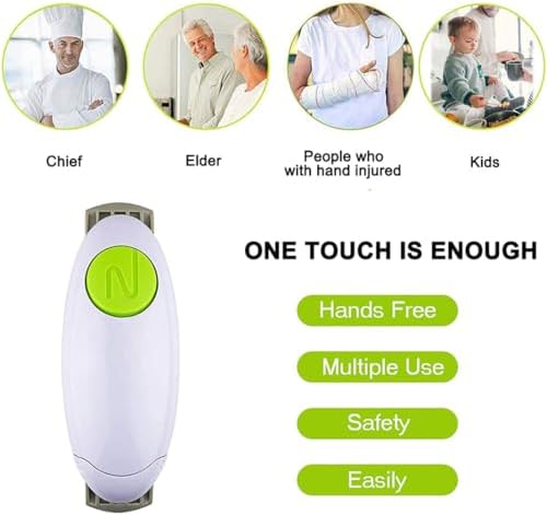 GAYAYAS Electric Can Opener Automatic Jar Opener with Soft Edge and 360 Rotation