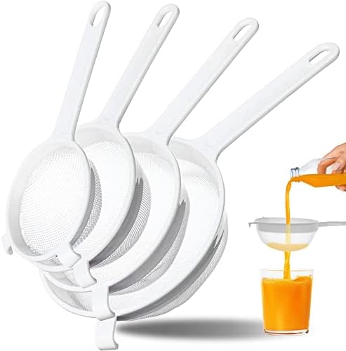 Yiphates 4 Pcs Food Strainers with Handle for Kitchen