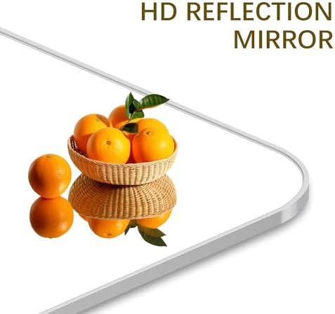 CIVENO 36x48 Inch Silver Wall Mirror with Rounded Corners