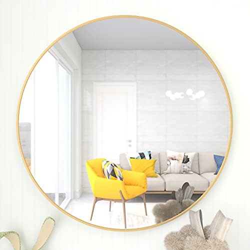 28 Gold Mirror Round for Wall Decor