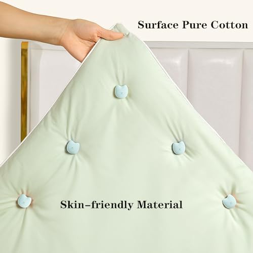 30 Pcs Animal-Shaped Duvet Clips - Light Green Cat Design 1