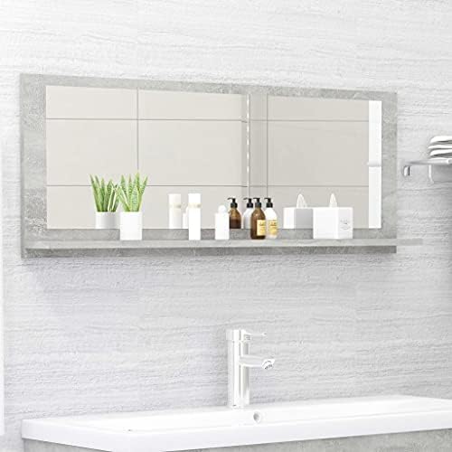 Bathroom Mirror Concrete Gray 394x146 Wall Mounted