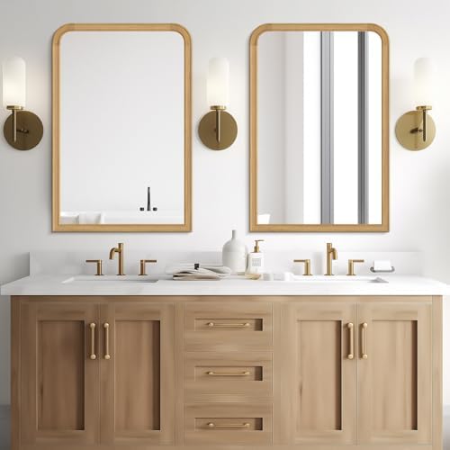 HOMECOOKIN 24x36 Wood Framed Wall Mirror