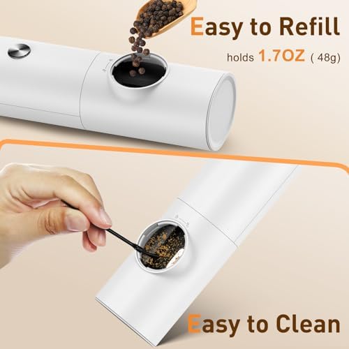 FRTONYI Electric Salt and Pepper Grinder Set 1