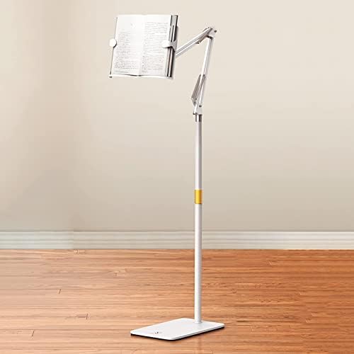 Adjustable Floor Book Stand for Kitchen and Bed Use