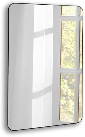 CULER 20x30 Inch Black Frosted Wall Mirror 1