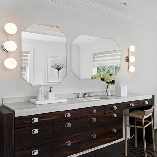Chende Set of 2 Large Beveled Wall Mirrors