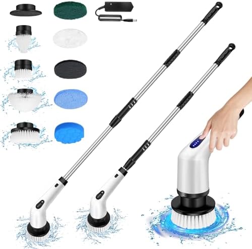 ZanGe 10-in-1 Cordless Electric Spin Scrubber - Black