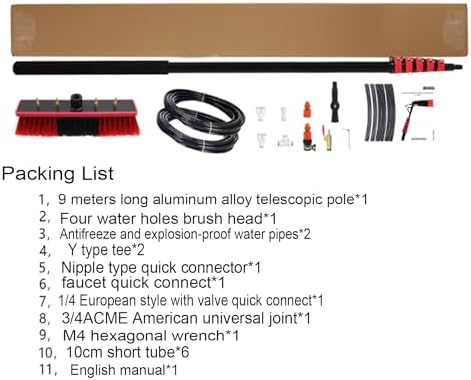 Handheld Window Groove Cleaning Tool with 4 Nozzle Brush Head