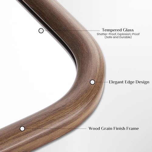 Fun Memories 28x36 Inch Wood Grain Bathroom Vanity Mirror