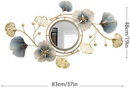 Ginkgo Leaf Metal Wall Mirror 32x19 1