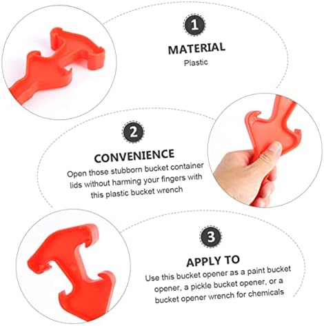 6PCs Plastic Can Lid Opener Organizer with Hooks and Red Mat