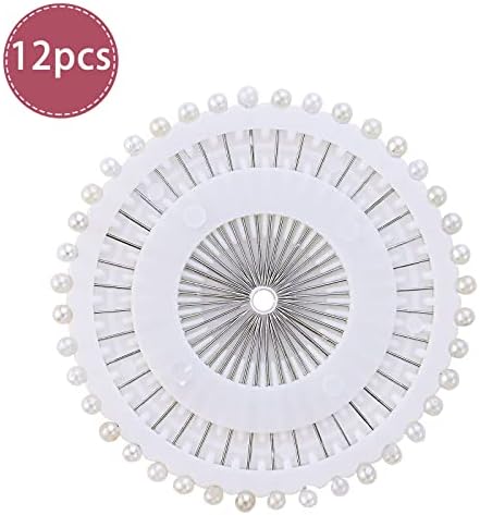 480 Pcs White Pearl Straight Pins for Sewing Crafts