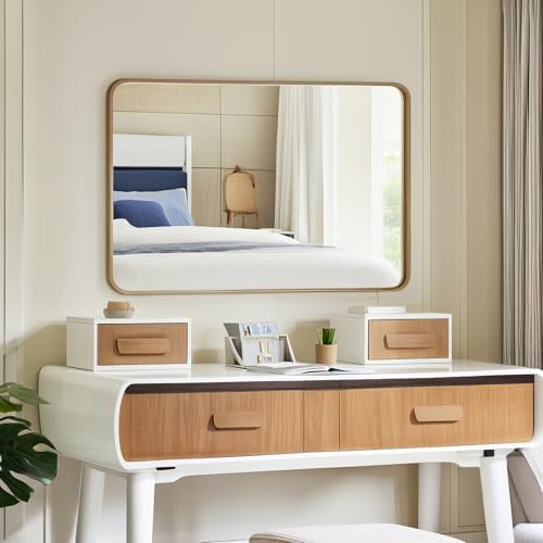 Modern 20x30 Black Rectangle Vanity Mirror