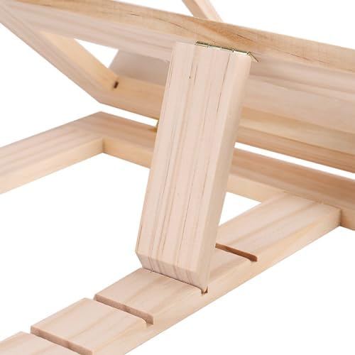 Adjustable Wooden Cookbook Reading Stand
