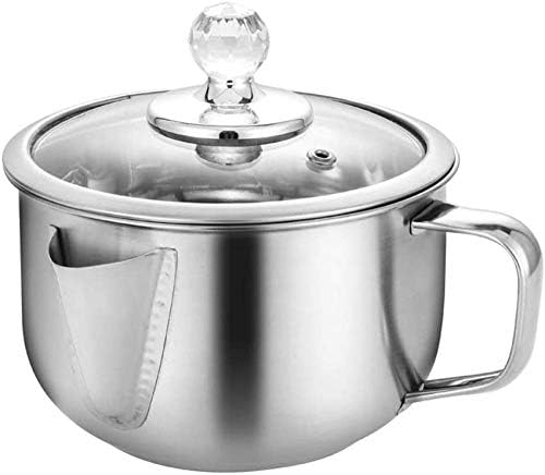 FORREC 1200ml Gravy Fat Separator Jug with Clear Glass Lid