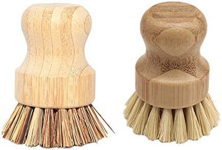 Shineweb Bamboo Wooden Round Cleaning Brush