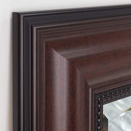 Head West Deep Cherry Beveled Wall Vanity Mirror 28x34