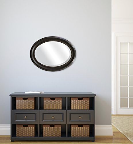 MCS 225x295 Large Wall Mirror Bronze Oval Frame