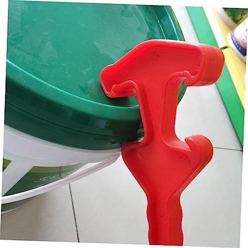 6PCs Plastic Can Lid Opener Organizer with Hooks and Red Mat