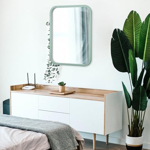 16x20 Inch Light Blue Wall Mounted Mirror