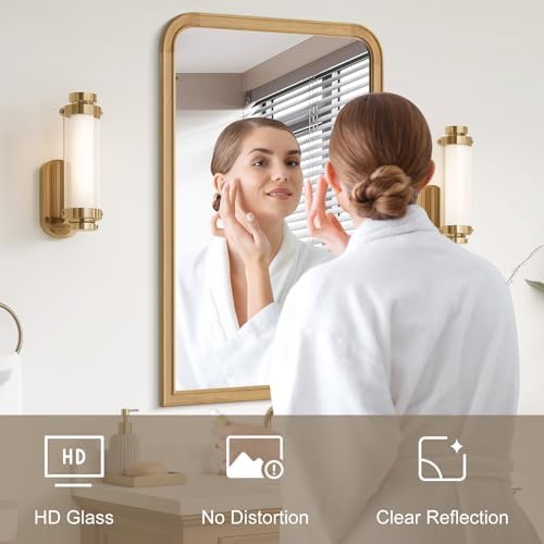 HOMECOOKIN 24x36 Wood Framed Wall Mirror