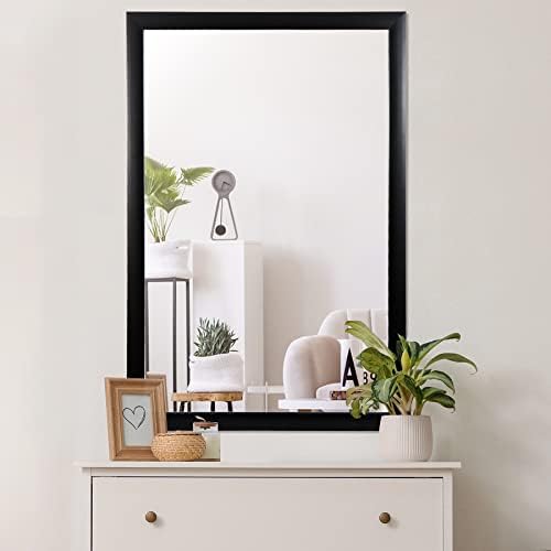 ZenStyle 24x36 Black Metal Framed Bathroom Mirror