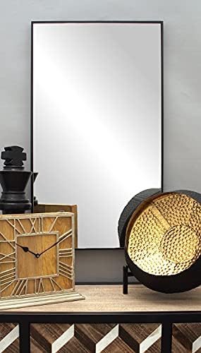 Deco 79 Minimalistic Black Wall Mirror 18x32