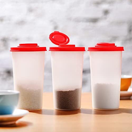 Honeydak 4 Pcs Salt Pepper Shakers Set with Lids