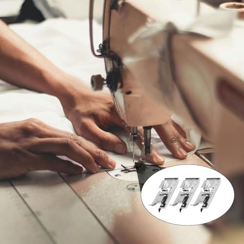 3pcs Low Shank Overcast Presser Feet for Singer Brother Sewing Machines