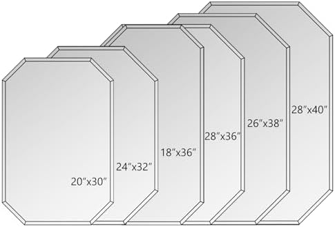 Chende Set of 2 Large Beveled Wall Mirrors