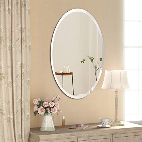 KOHROS 20x28 Oval Frameless Wall Mirror