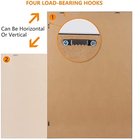 HomGarden 24 x 36 Inch Rectangular Wall Mirror - Modern Elegant Design