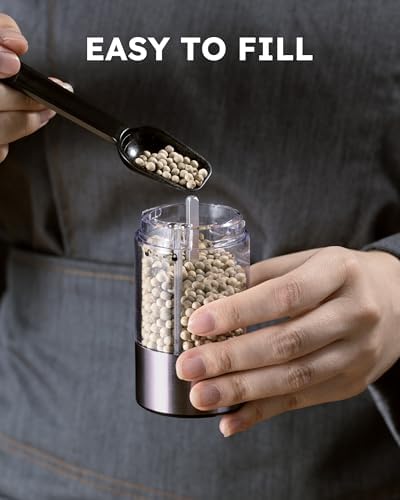 FORLIM Electric Salt Pepper Grinder Set with USB Rechargeable Adjustable Ceramic