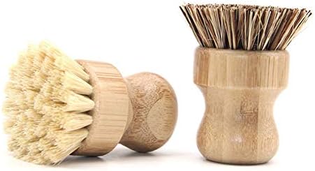 Shineweb Bamboo Wooden Round Cleaning Brush