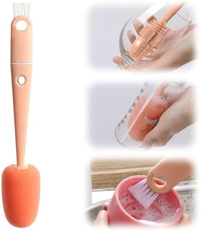 4 in 1 Cup Lid Cleaning Brush Set with PP and TPR Heads