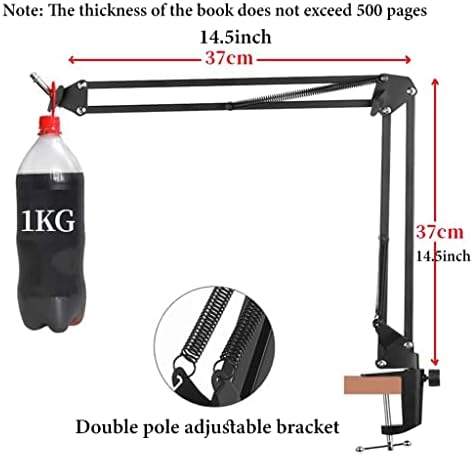 Adjustable Book Stand with LED Lights for Desk and Kitchen