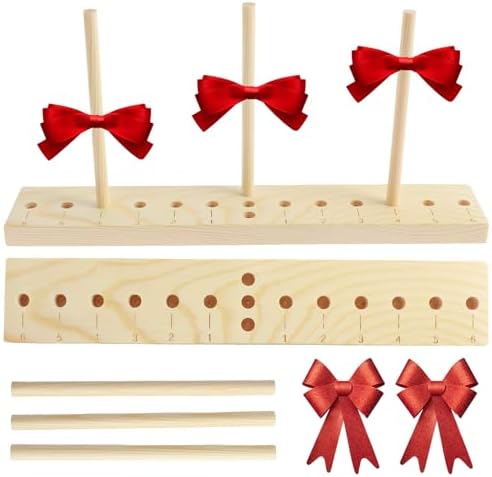 Kandishiex US Bow Maker Adjustable Wood Ribbon Bow Making Tool