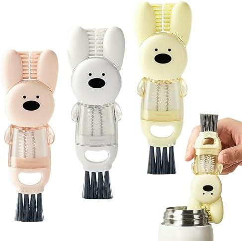 3 in 1 Cup Lid Cleaning Brush Set 3Pcs Portable Cute Brush