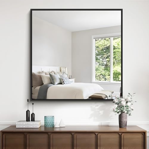 COFENY 30x30 Inch Wall Mirror with Metal Frame