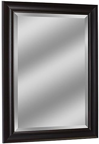 Head West Espresso Dark Brown Framed Beveled Wall Mirror